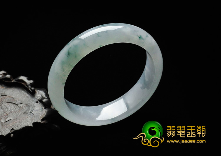 冰种飘花缅甸翡翠手镯（52.9mm）