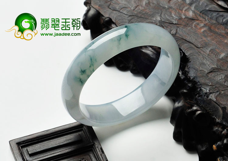 冰种飘花缅甸翡翠手镯（52.9mm）