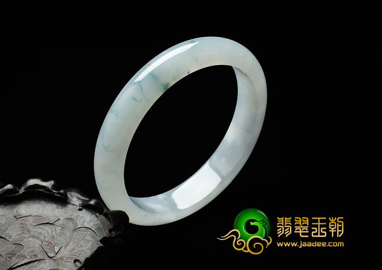 冰种飘花缅甸翡翠手镯（58.1mm）