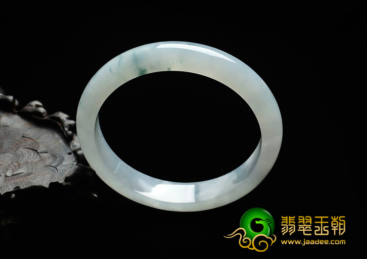 冰种飘花缅甸翡翠手镯（58.1mm）
