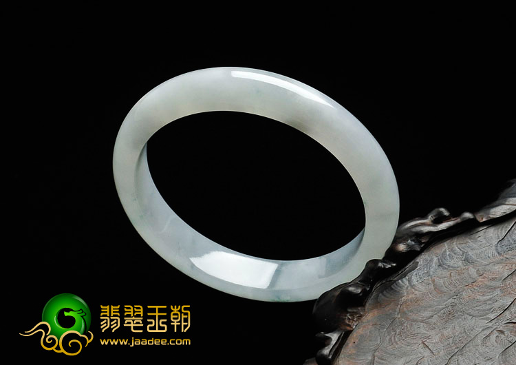 冰种飘花缅甸翡翠手镯（58.1mm）