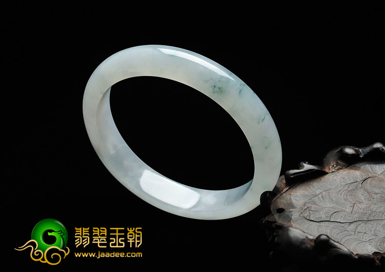 冰种飘花缅甸翡翠手镯（58.1mm）