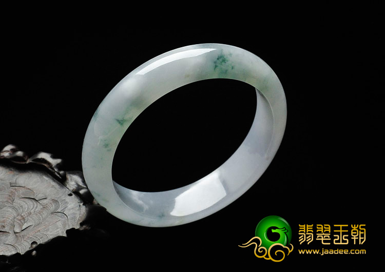 冰种飘花缅甸翡翠手镯（58.9mm）