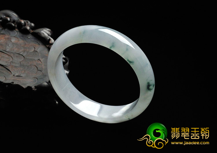 冰种飘花缅甸翡翠手镯（57.7mm）