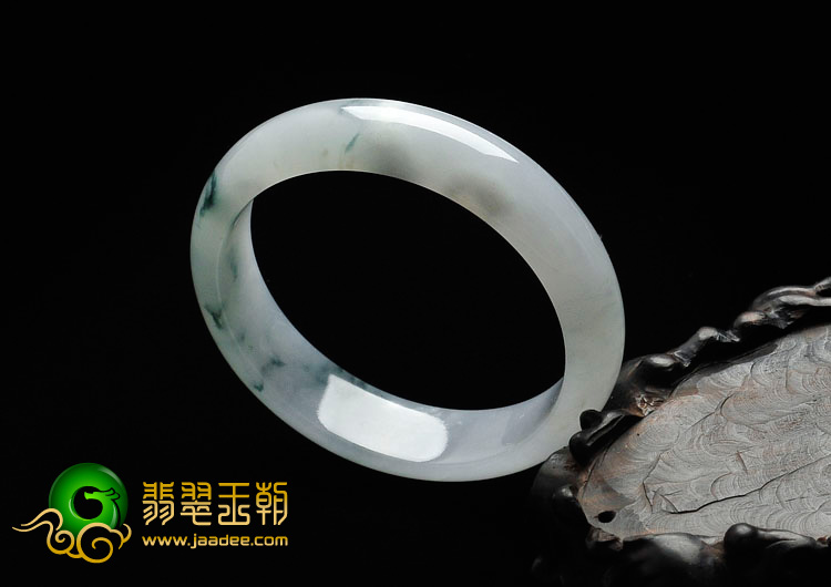 冰种飘花缅甸翡翠手镯（57.7mm）