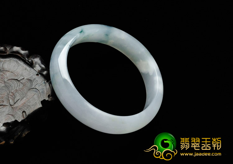 冰种飘花缅甸翡翠手镯（57.7mm）