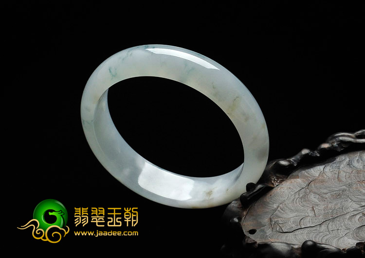 冰种飘花缅甸翡翠手镯（57.5mm）