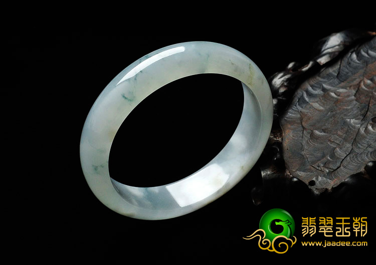 冰种飘花缅甸翡翠手镯（57.5mm）