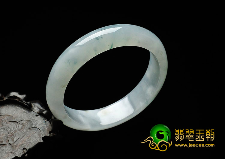 冰种飘花缅甸翡翠手镯（57.5mm）