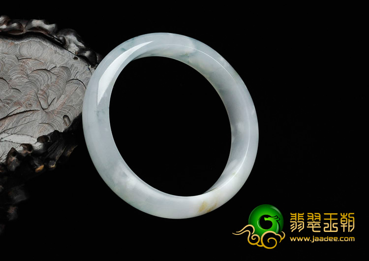 冰种飘花缅甸翡翠手镯（57.5mm）