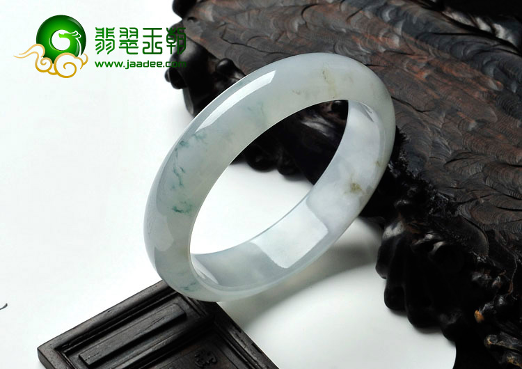 冰种飘花缅甸翡翠手镯（57.5mm）