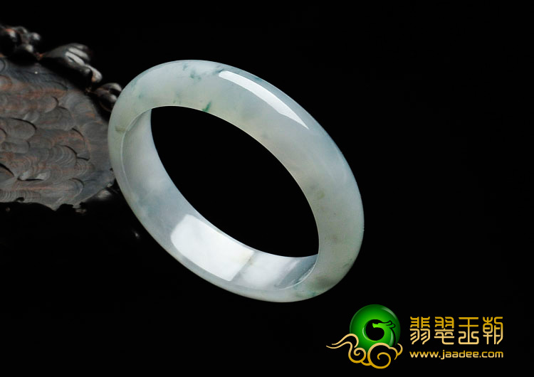 冰种飘花缅甸翡翠手镯（57.5mm）