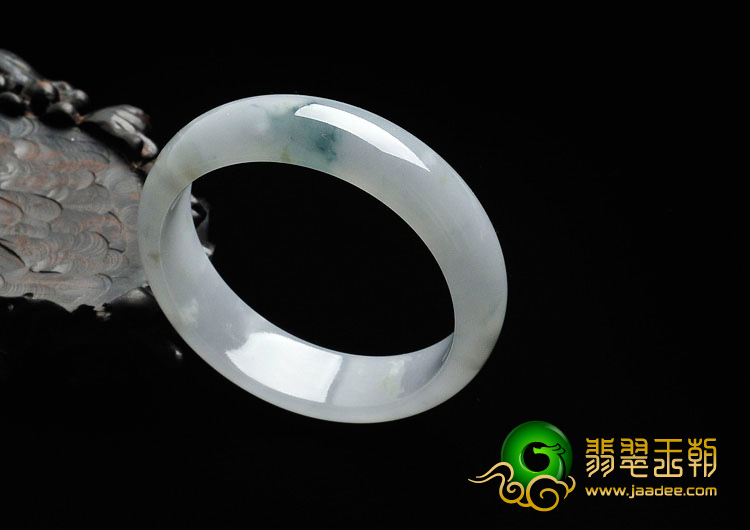 糯冰种飘花缅甸翡翠手镯（59.2mm）