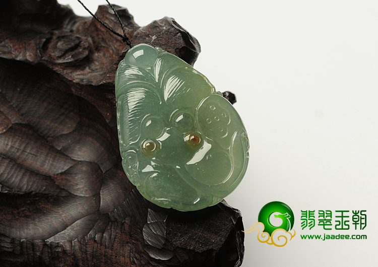 冰种晴水黄翡缅甸翡翠金鱼挂件