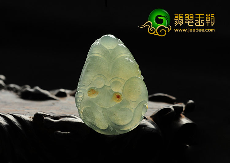 冰种晴水黄翡缅甸翡翠金鱼挂件
