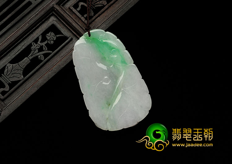 糯冰种豆色缅甸翡翠金玉满堂挂件