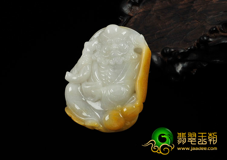 冰种黄翡缅甸翡翠罗汉挂件