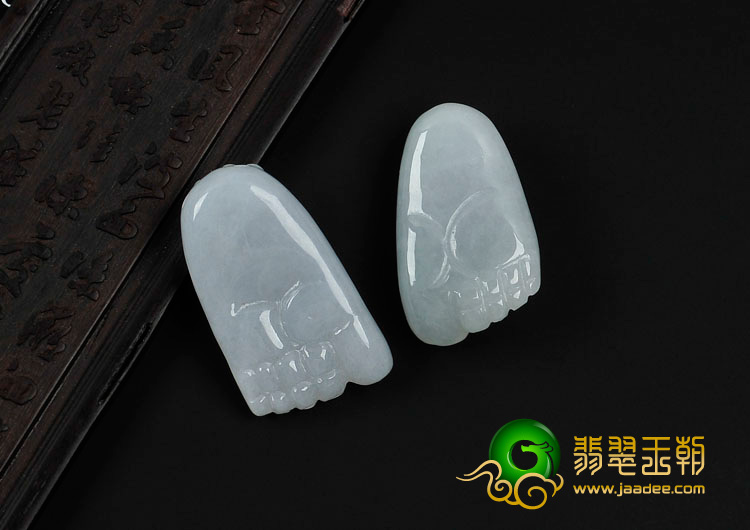 糯冰种晴水缅甸翡翠知足常乐挂件（单价）