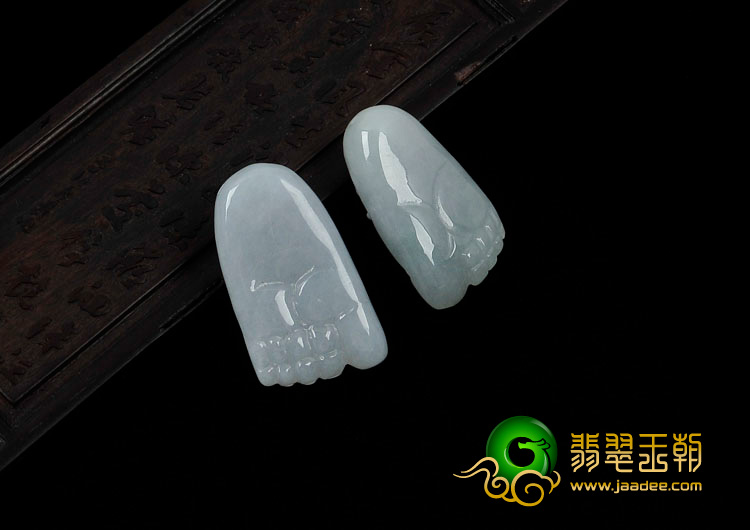 糯冰种晴水缅甸翡翠知足常乐挂件（单价）