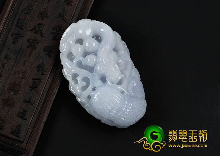 糯冰种紫罗兰缅甸翡翠生意兴隆挂件