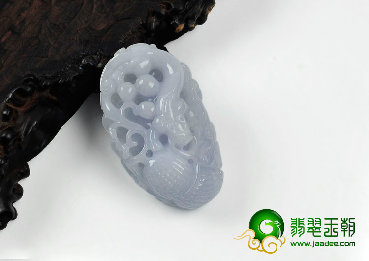 糯冰种紫罗兰缅甸翡翠生意兴隆挂件