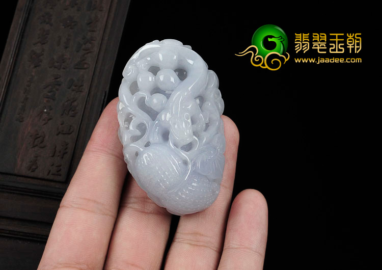 糯冰种紫罗兰缅甸翡翠生意兴隆挂件