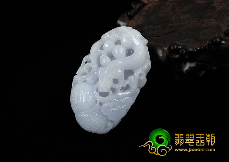糯冰种紫罗兰缅甸翡翠生意兴隆挂件