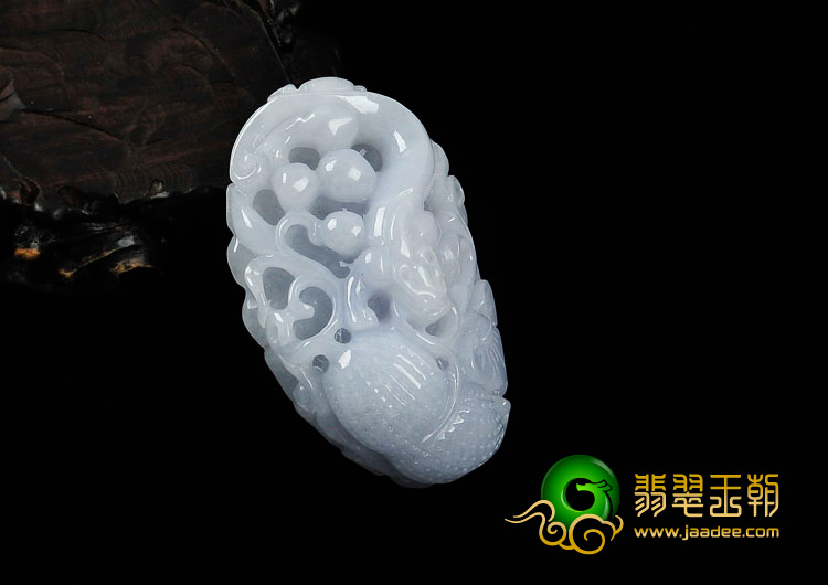 糯冰种紫罗兰缅甸翡翠生意兴隆挂件
