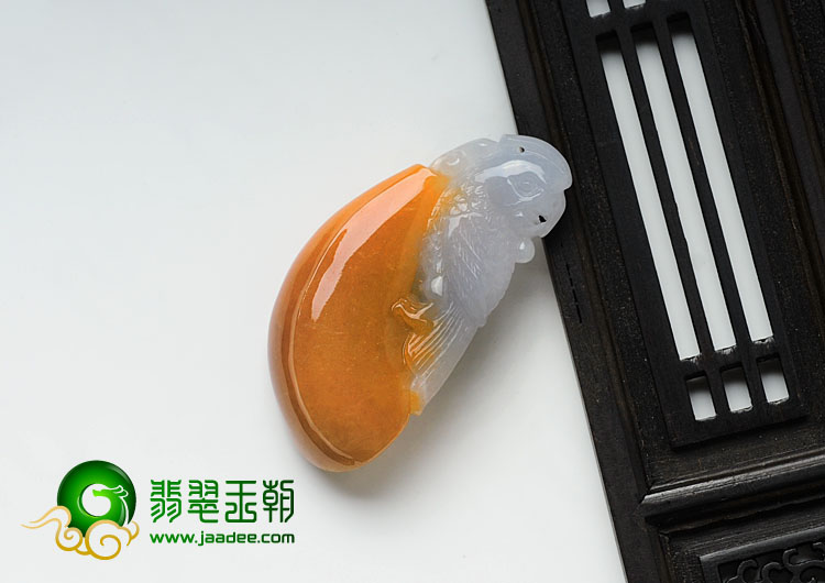 糯冰种红黄翡缅甸翡翠英明神武挂件