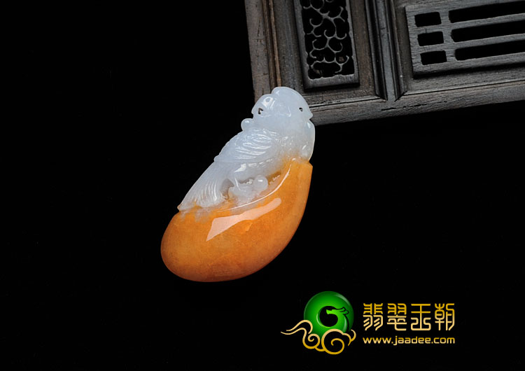 糯冰种红黄翡缅甸翡翠英明神武挂件