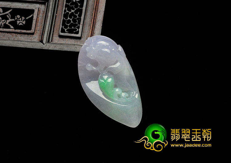 糯冰种春带彩缅甸翡翠金玉满堂挂件