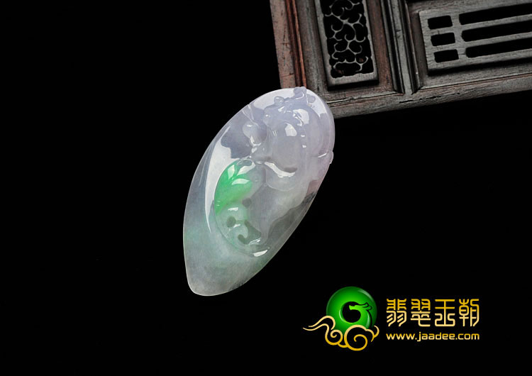 糯冰种春带彩缅甸翡翠金玉满堂挂件