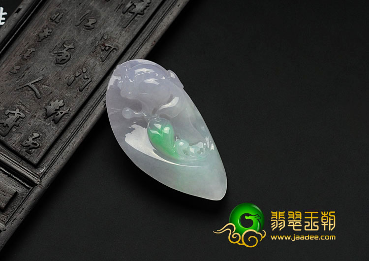 糯冰种春带彩缅甸翡翠金玉满堂挂件