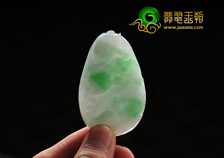 糯冰种飘翠缅甸翡翠金玉满堂挂件