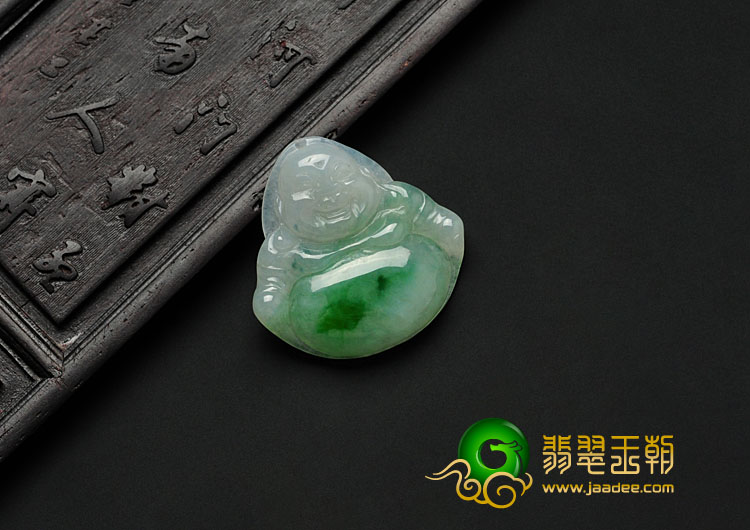 糯冰种飘翠缅甸翡翠玉佛挂件