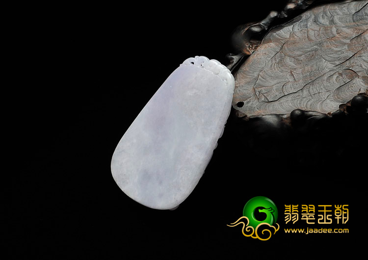 糯冰种紫罗兰缅甸翡翠吉祥如意挂件