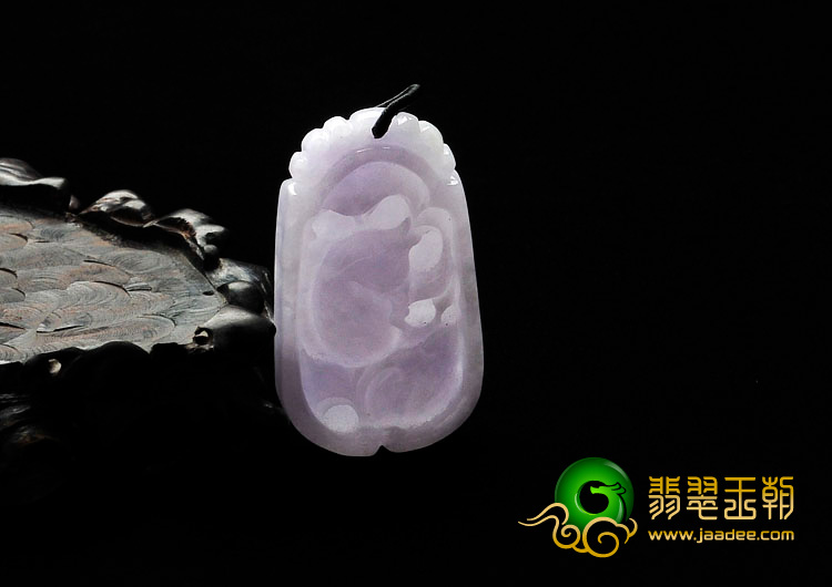 糯冰种紫罗兰缅甸翡翠年年有余挂件