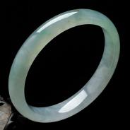 糯冰种晴水缅甸翡翠手镯（58.6mm）