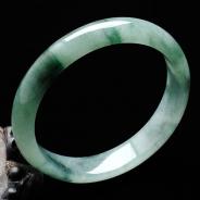 糯冰种飘花缅甸翡翠手镯（56.3mm）