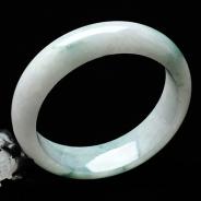 糯冰种飘花缅甸翡翠手镯（54.4mm）