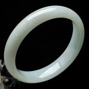 糯冰种晴水缅甸翡翠手镯（56.4mm）