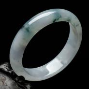 冰种飘花缅甸翡翠手镯（57.1mm）