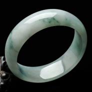 糯冰种飘花缅甸翡翠手镯（56.8mm）