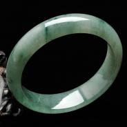 糯冰种飘花缅甸翡翠手镯（57.9mm）