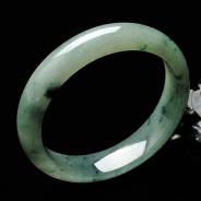 糯冰种飘花缅甸翡翠手镯（58mm）