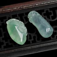冰种晴水飘翠缅甸翡翠福瓜挂件（单价）
