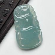 冰种晴水缅甸翡翠节节高挂件