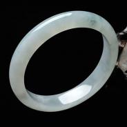 冰种飘花缅甸翡翠手镯（58.1mm）