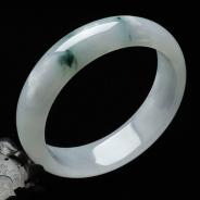 糯冰种飘花缅甸翡翠手镯（57.3mm）