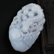 糯冰种紫罗兰缅甸翡翠生意兴隆挂件